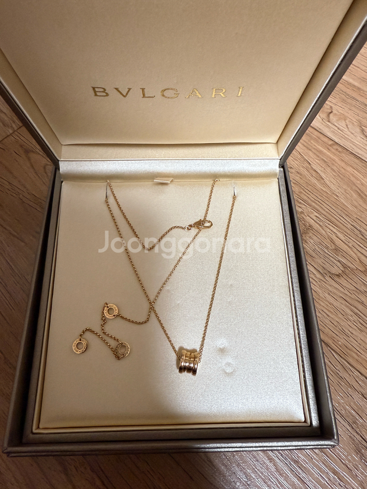 불가리 비제로원 로즈골드 미니 목걸이--2