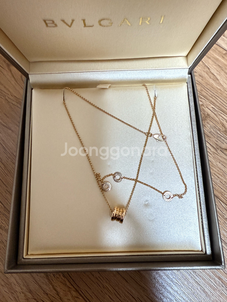 불가리 비제로원 로즈골드 미니 목걸이--4