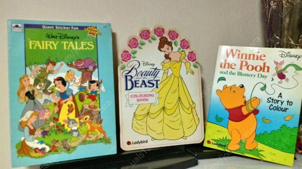 디즈니46미키22 레트로 색칠공부 노트 피터팬 케이스 유리컵 팅커벨 이미지