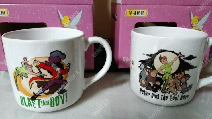 디즈니46미키22 레트로 색칠공부 노트 피터팬 케이스 유리컵 팅커벨 이미지