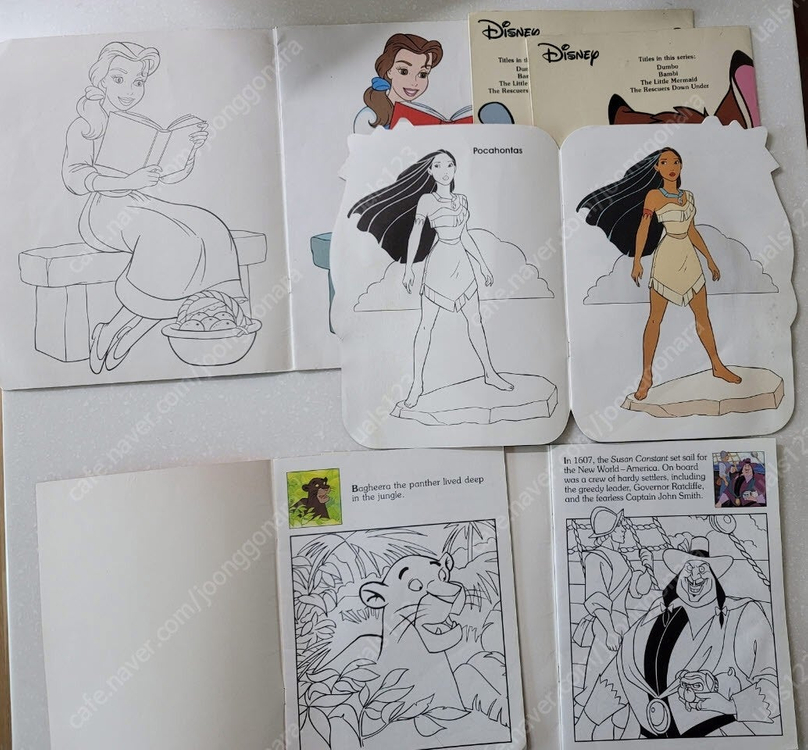 디즈니46미키22 레트로 색칠공부 노트 피터팬 케이스 유리컵 팅커벨 이미지