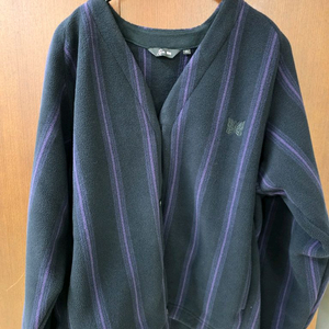 [L] 니들스 유니클로 콜라보 스트라이프 가디건 블랙