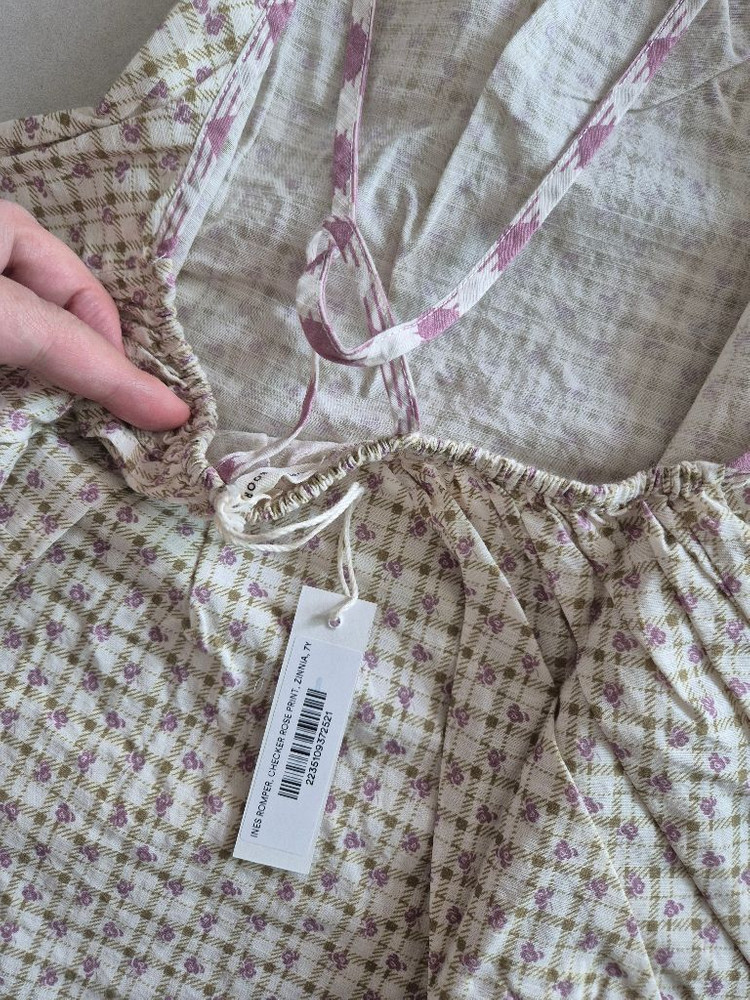 수어플룸 체커로즈 프린트 이네스 7y--6