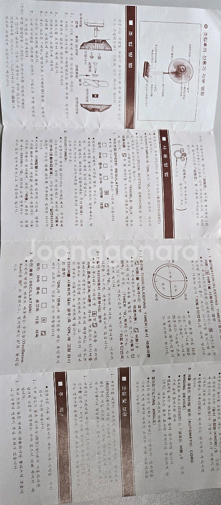 골드스타 전기 선풍기--5