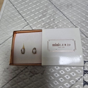 미니골드 14k 큐빅 귀걸이