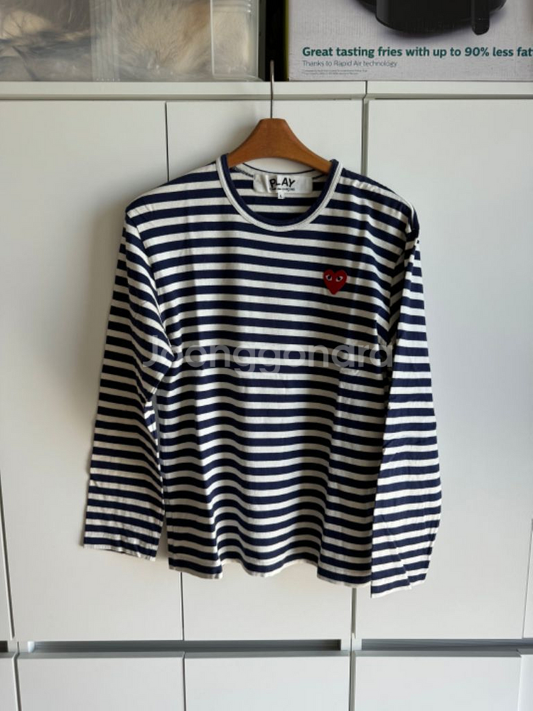 꼼데가르송 COMME 스트라이프티 티셔츠 정품 새상품급--0