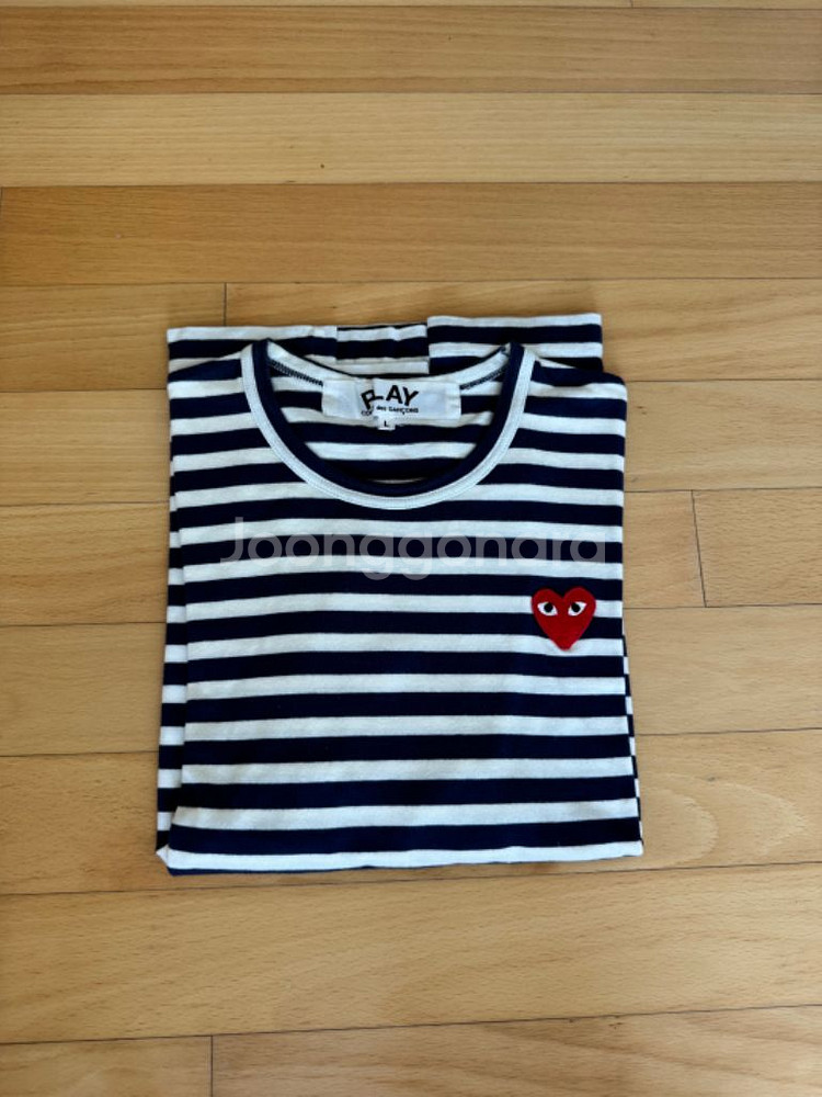 꼼데가르송 COMME 스트라이프티 티셔츠 정품 새상품급--2