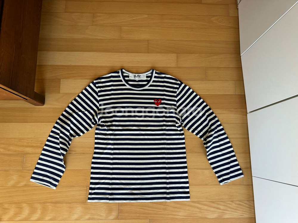 꼼데가르송 COMME 스트라이프티 티셔츠 정품 새상품급--3