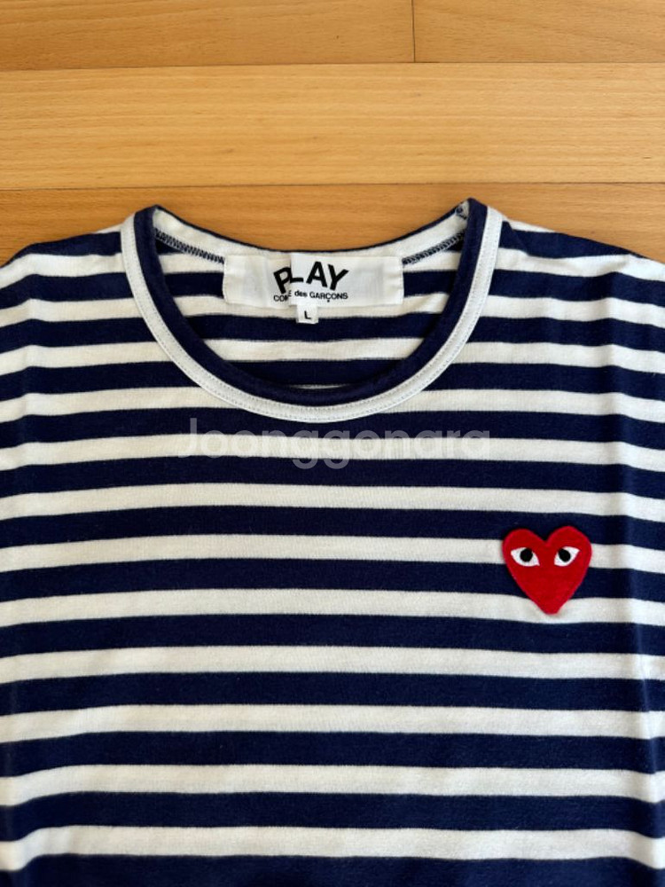 꼼데가르송 COMME 스트라이프티 티셔츠 정품 새상품급--4