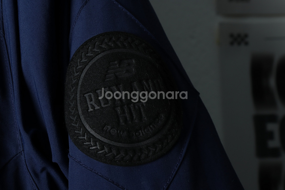 W(M-L) 뉴발란스 패딩 점퍼자켓 덕다운 블루 야구--5