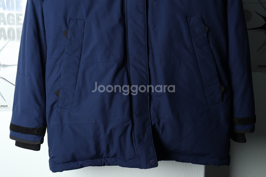 W(M-L) 뉴발란스 패딩 점퍼자켓 덕다운 블루 야구--3