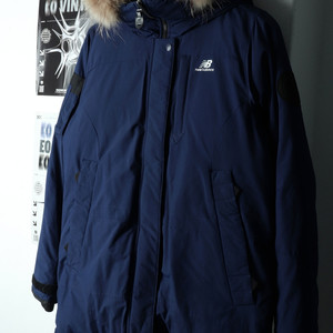 W(M-L) 뉴발란스 패딩 점퍼자켓 덕다운 블루 야구