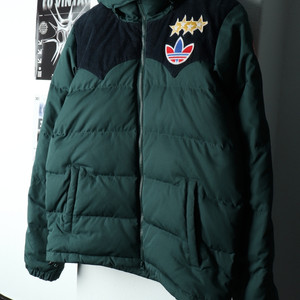 (L-XL) 아디다스 패딩 점퍼자켓 덕다운 그린
