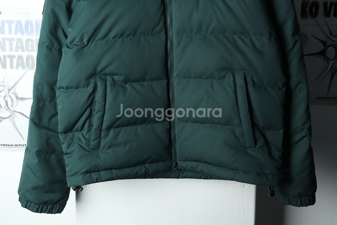 (L-XL) 아디다스 패딩 점퍼자켓 덕다운 그린--3