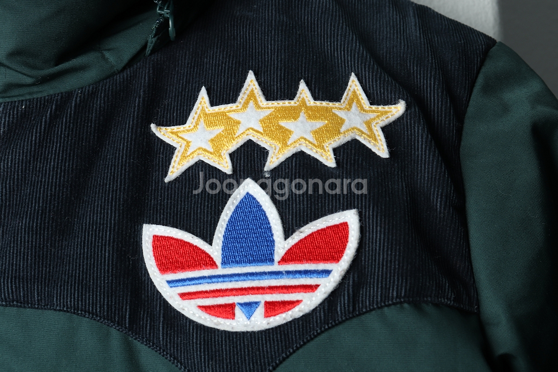 (L-XL) 아디다스 패딩 점퍼자켓 덕다운 그린--4