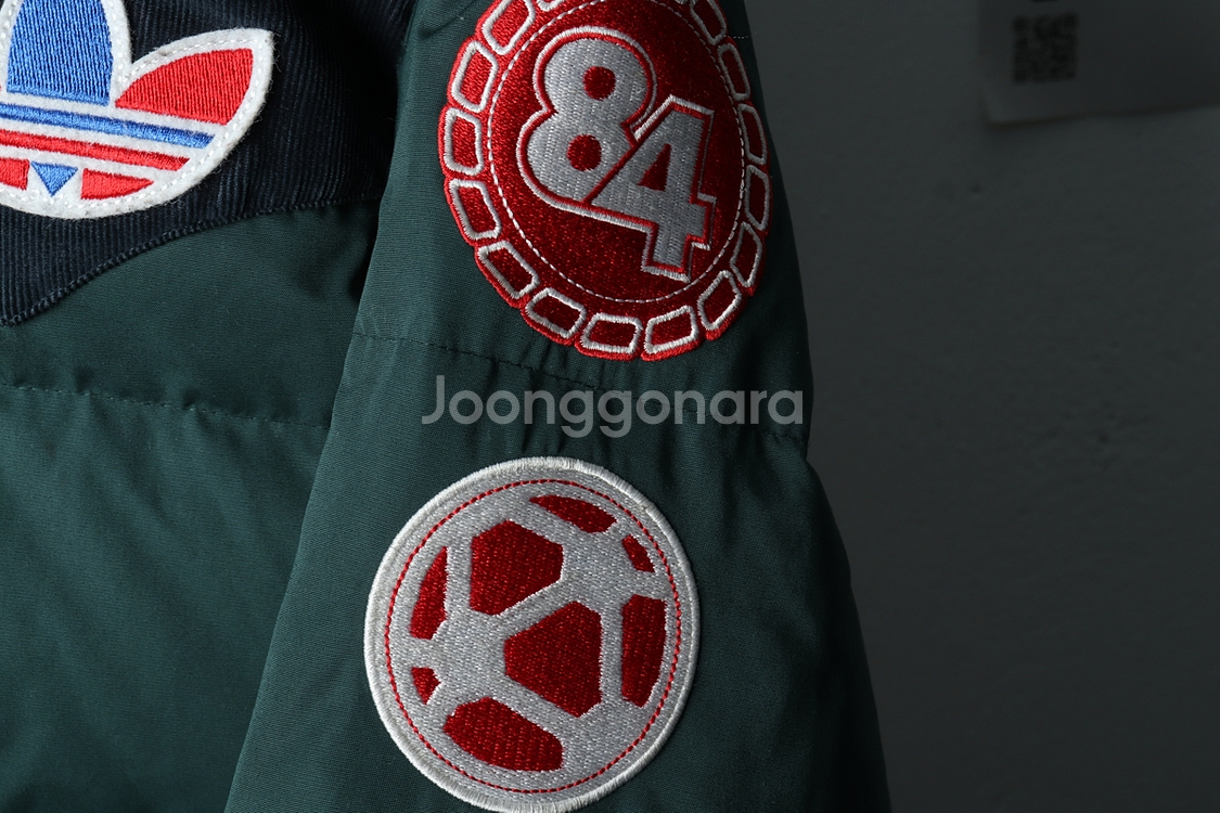 (L-XL) 아디다스 패딩 점퍼자켓 덕다운 그린--5
