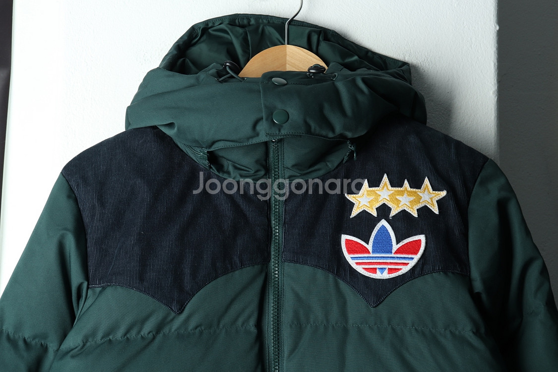 (L-XL) 아디다스 패딩 점퍼자켓 덕다운 그린--2