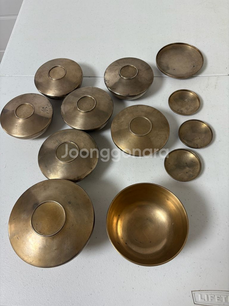 유기 놋그릇세트--0