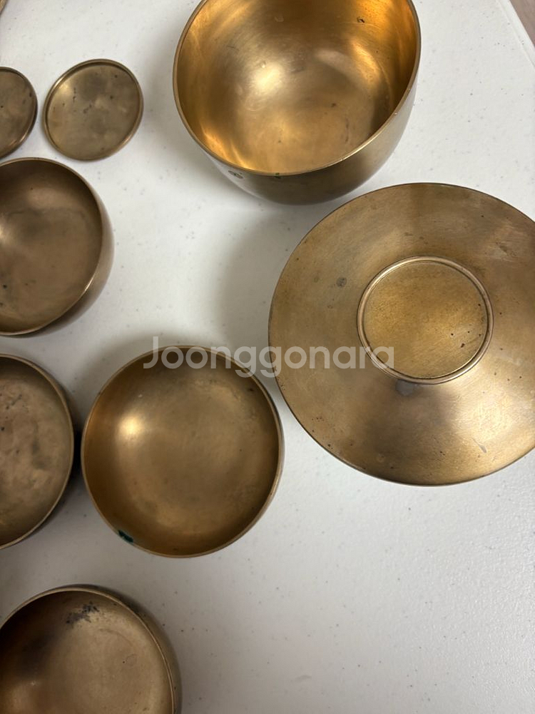 유기 놋그릇세트--5