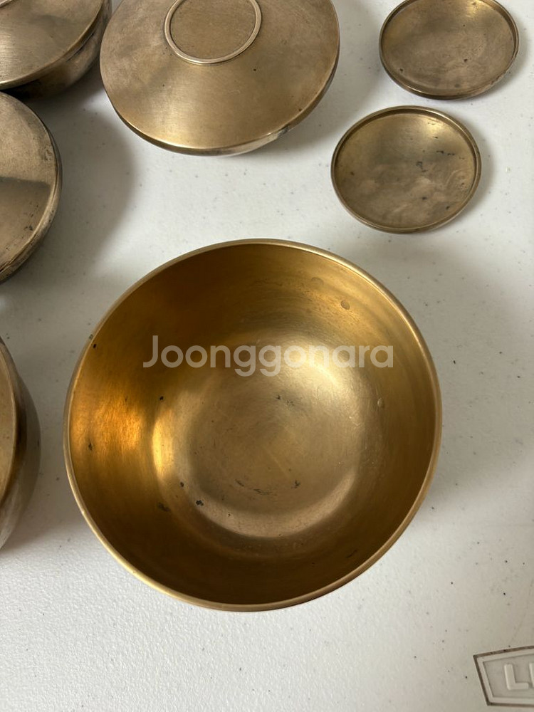 유기 놋그릇세트--2