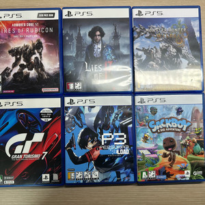 ps5타이틀(아머드코어6, 피의거짓, 몬헌와일즈, 그란투리스모7, 페르소나, 색보이) 판매합니다