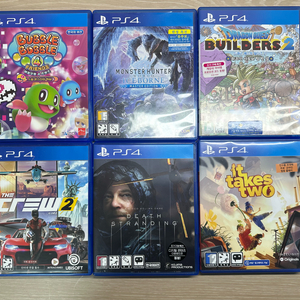 ps4타이틀(버블보블4, 몬헌월드 아이스본, 드래곤퀘스트빌더즈2, 더크루2, 데스스트랜딩, 잇테이크투) 판매합니다