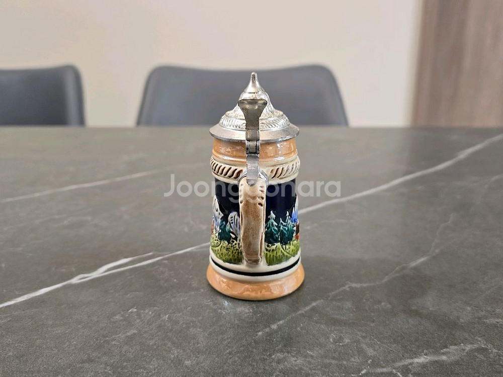 빈티지 독일 미니 주석 맥주컵--3