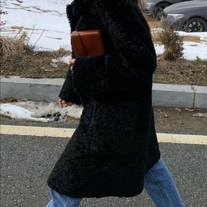 버다나 Verdana 블랙 털코트