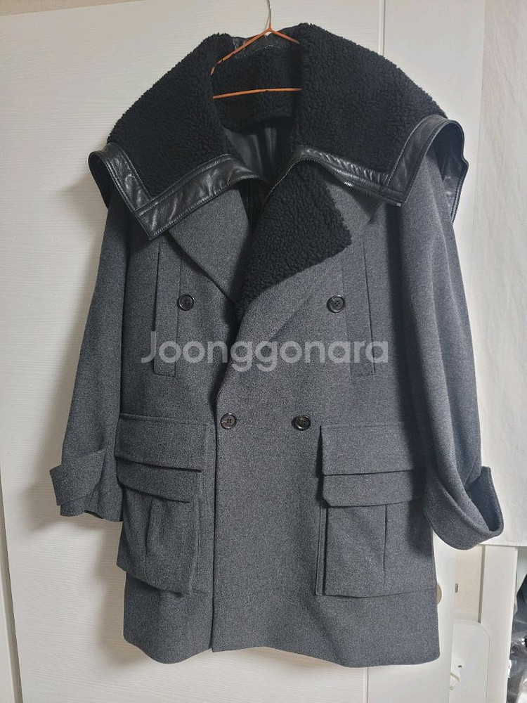 준지 무스탕후드 코트--0