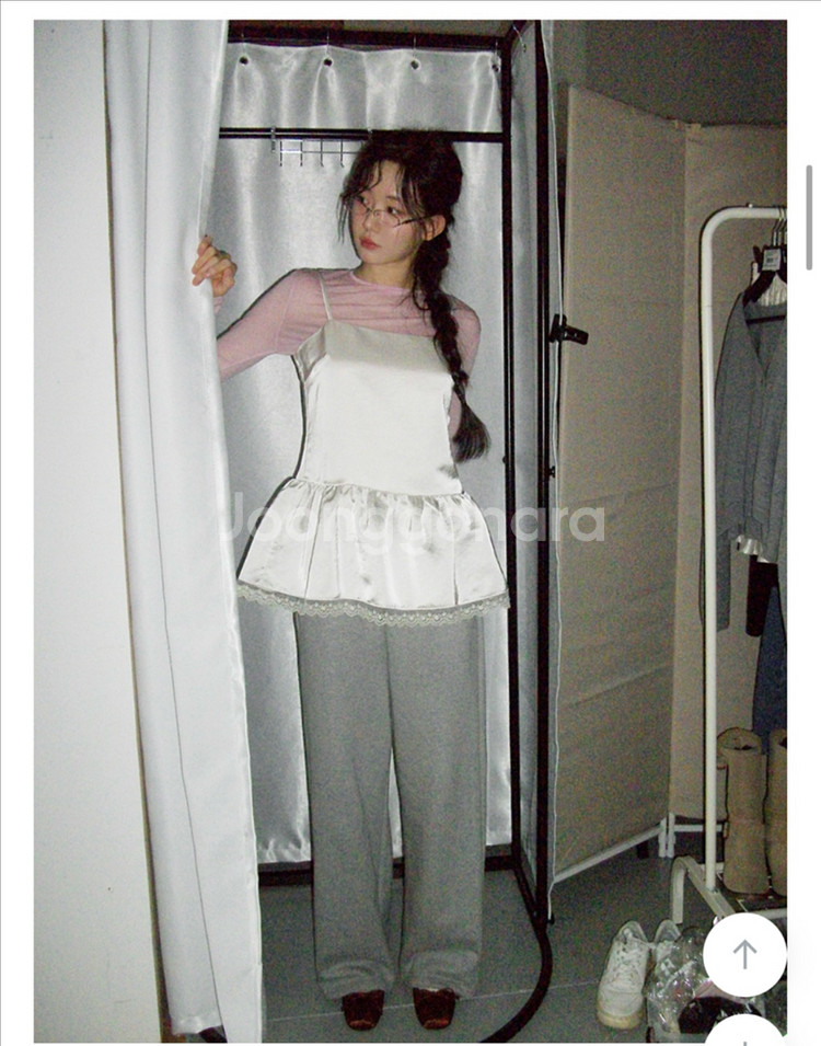 프롬비기닝 실크 레이스 나시 레이어드원피스--0