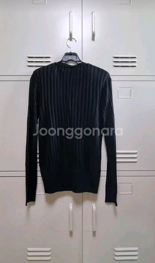 르네제이 소프트 브이넥 가디건 - 블랙--7