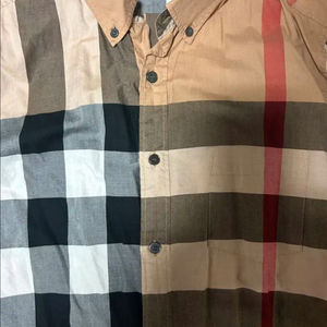 버버리 체크 셔츠 M