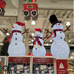 크리스마스 눈사람가족 LED 장식 세트(새상품)