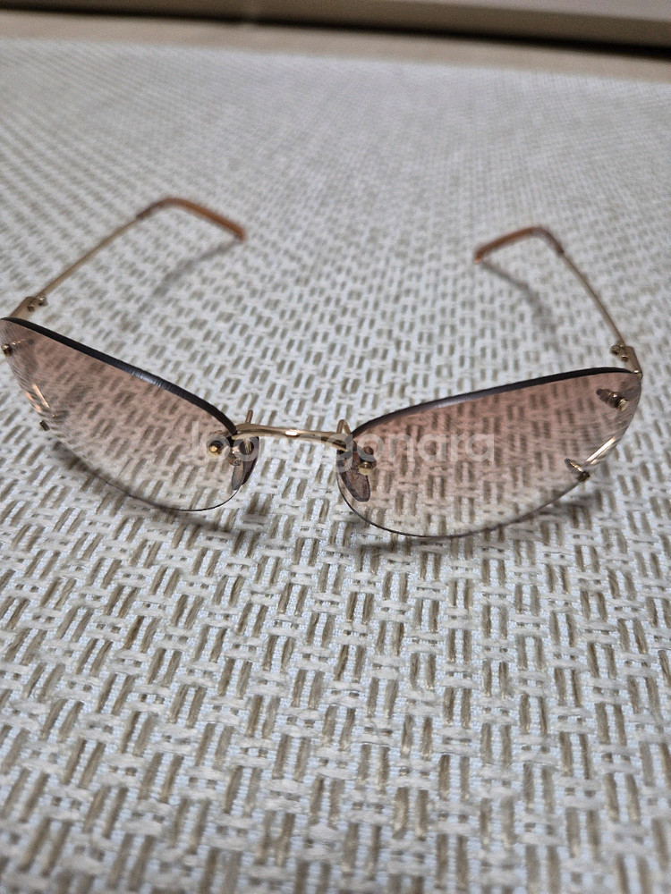 (정품) 펜디 FF 무테 선글라스 브라운 큐빅선글라스--3