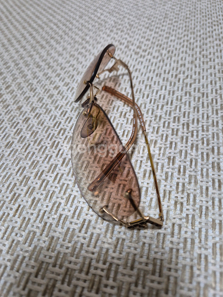 (정품) 펜디 FF 무테 선글라스 브라운 큐빅선글라스--4