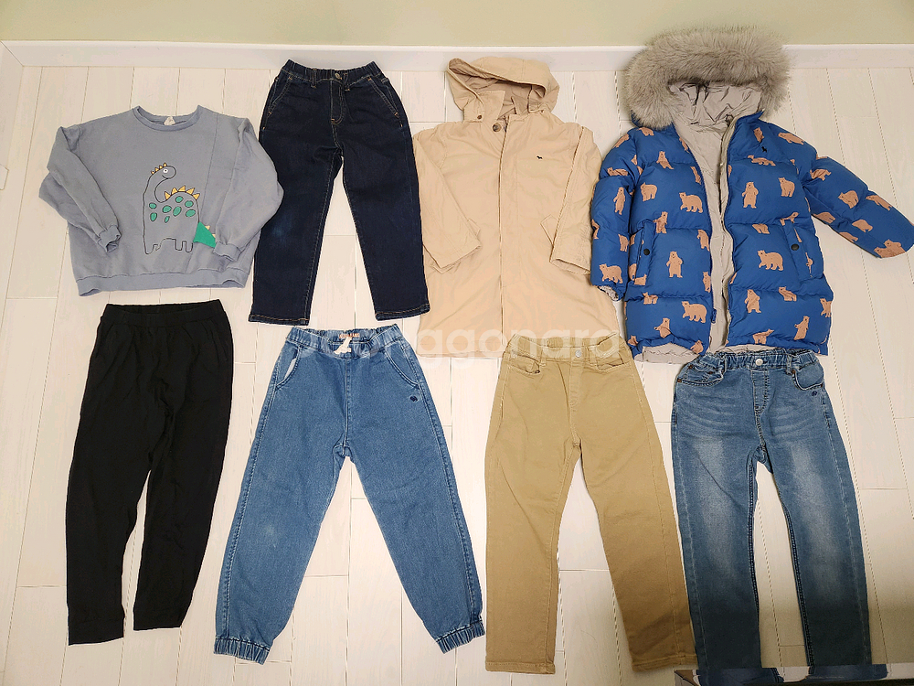 130사이즈 의류일괄 블루독 패딩등--0