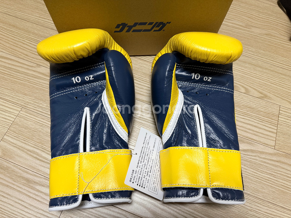 위닝 복싱글러브 10온즈 커스텀 옐로,네이비,실버--2