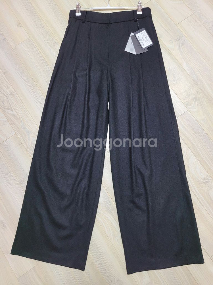 새상품 한섬 시스템 캐시미어 와이드 팬츠 블랙 55/랑방 타임 더캐시미어 마인--10