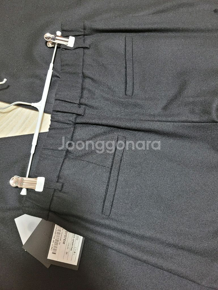 새상품 한섬 시스템 캐시미어 와이드 팬츠 블랙 55/랑방 타임 더캐시미어 마인--11