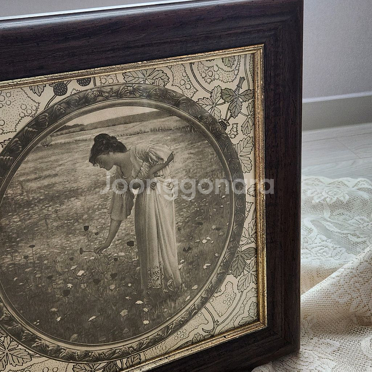 빈티지액자 여인액자 빈티지소품 플라워액자--1