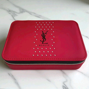 입생로랑 파우치 보석함 화장품 케이스 레드 스터드