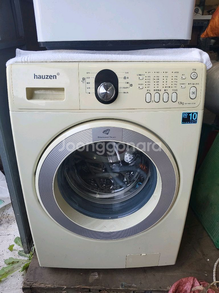 하우젠 12kg 다이아몬드 드럼 세탁기--0