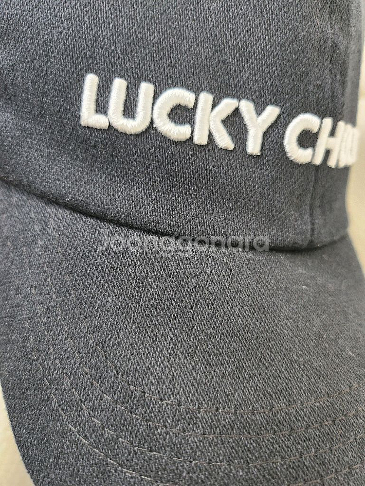 럭키슈에뜨 로고 볼캡 블랙모자--2