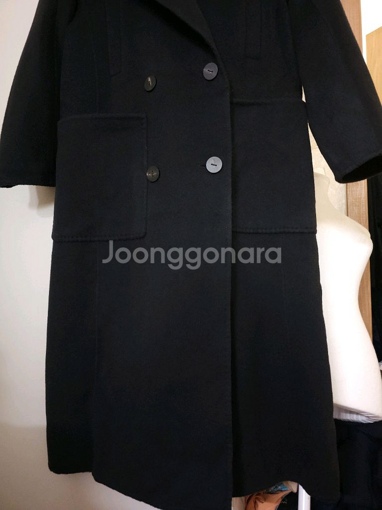 시스템 양모 캐시미어 핸드메이드 롱코트--3