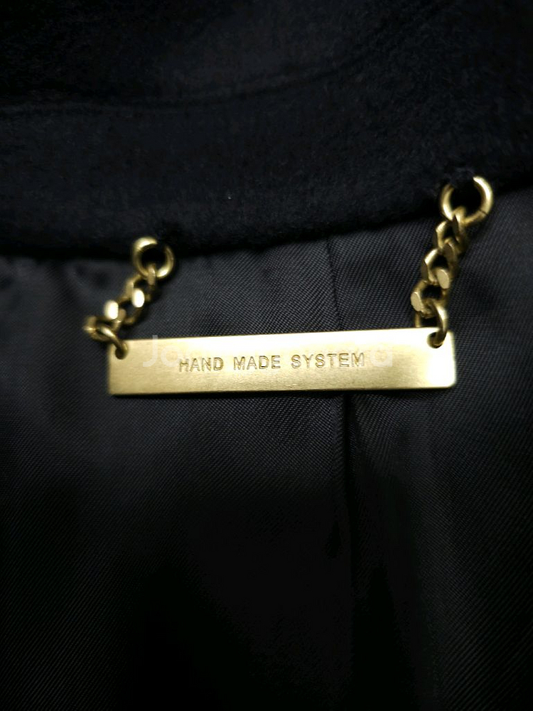 시스템 양모 캐시미어 핸드메이드 롱코트--6