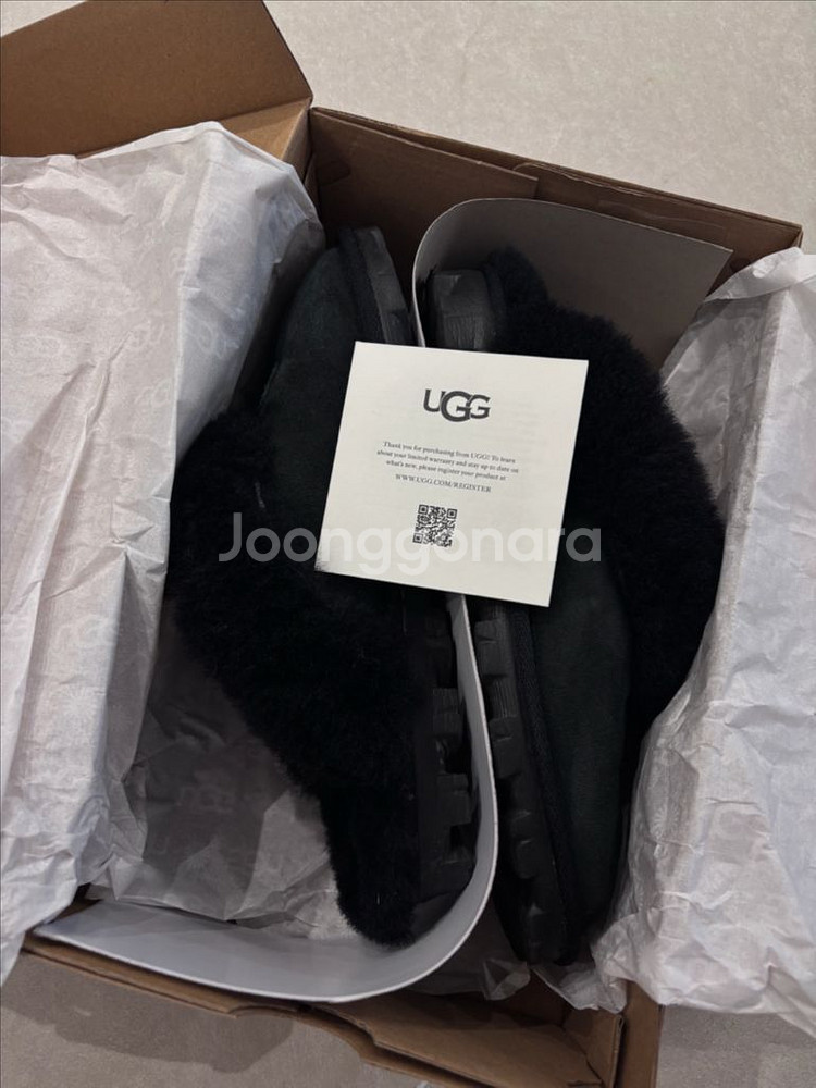 어그(UGG) 코케트 슬리퍼 블랙 UK4--2