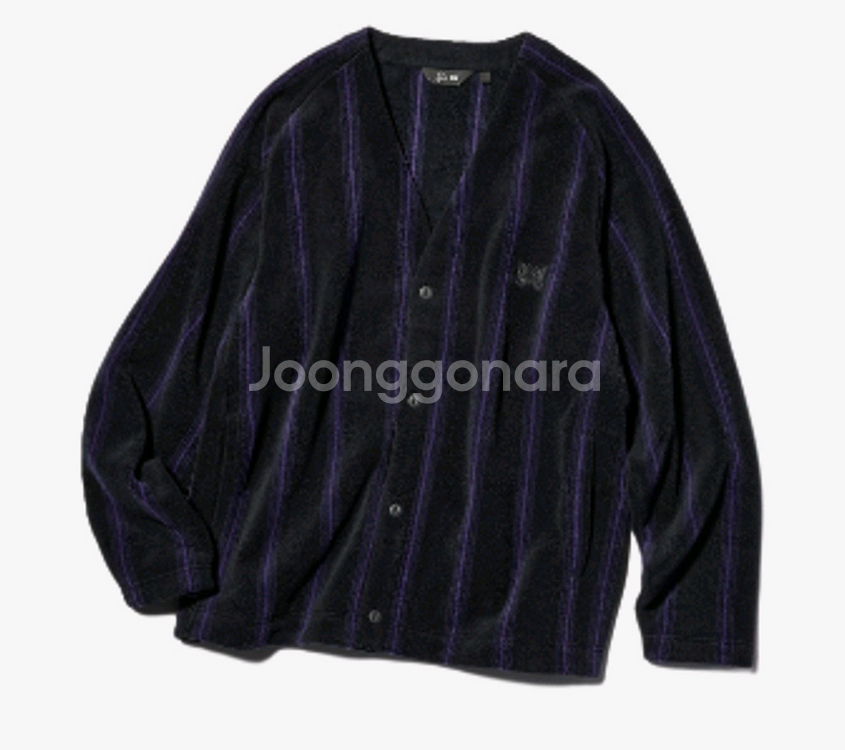 M, L, XL) 유니클로 x 니들스 플리스 오버사이즈 가디건 블랙--0