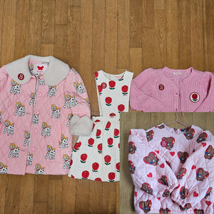 베베드피노 120 패딩 130 원피스 가디건 총 4벌 일괄