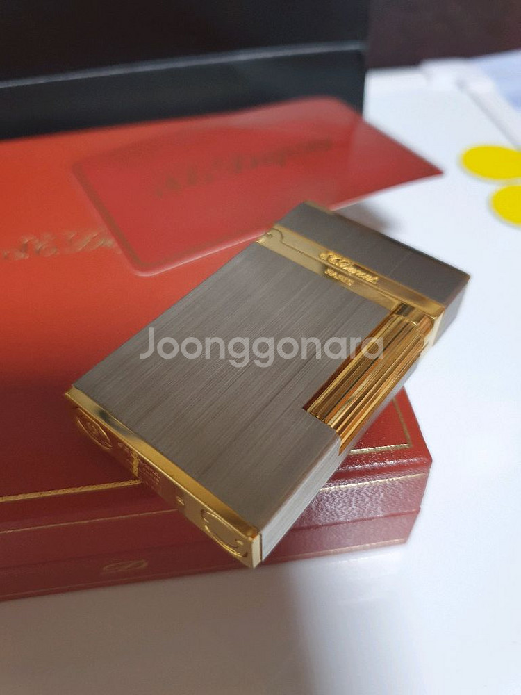 새상품급 듀퐁라이터 라인2 ca16841 산토스 브러쉬드 콤비 듀퐁라이타--0