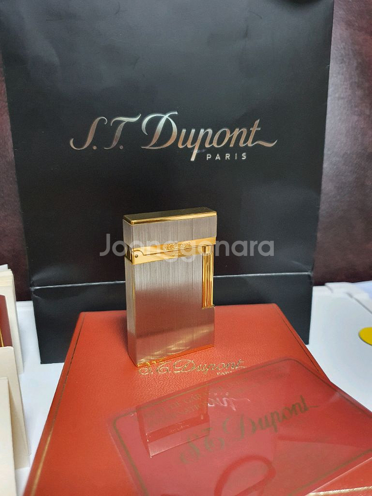 새상품급 듀퐁라이터 라인2 ca16841 산토스 브러쉬드 콤비 듀퐁라이타--8